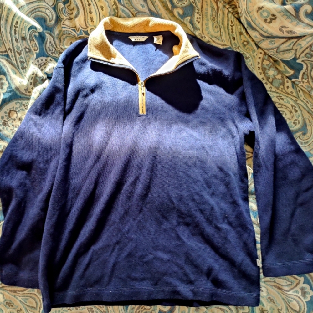 Navy blue pullover 1/4 zip size large